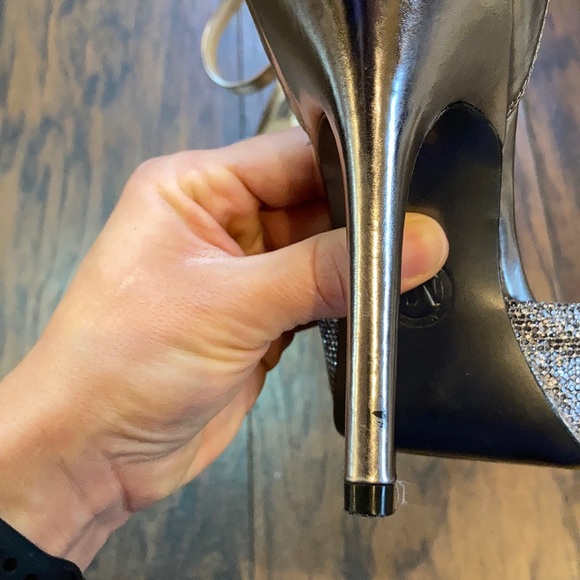 Michael Kors Silver Sparkly Heels - Picture 7 of 14